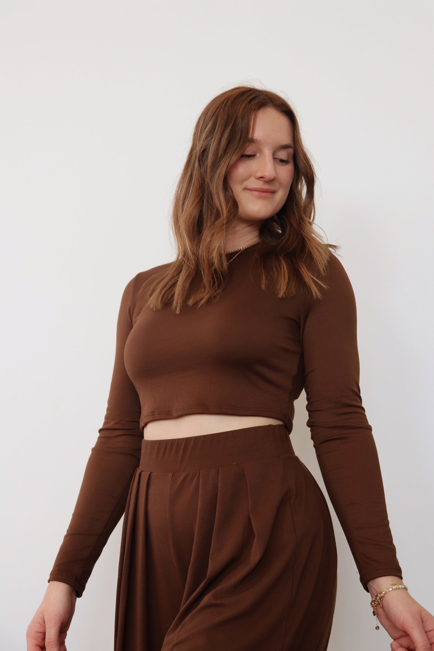 Espresso Charm Long Sleeve Top